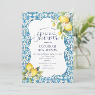 Italian Limoncello Amalfi Summer Bridal Shower Invitation