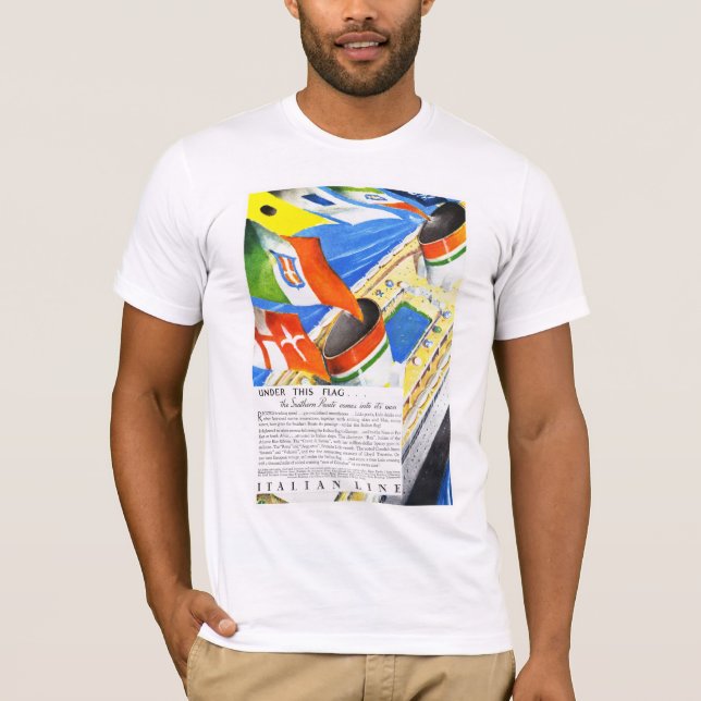 Italian Line ~ Under This Flag T-Shirt (Front)