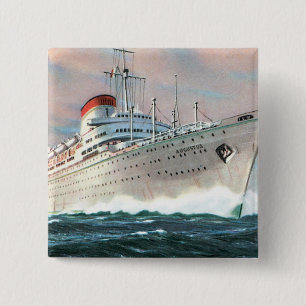 Italian Line's Augustus 15 Cm Square Badge