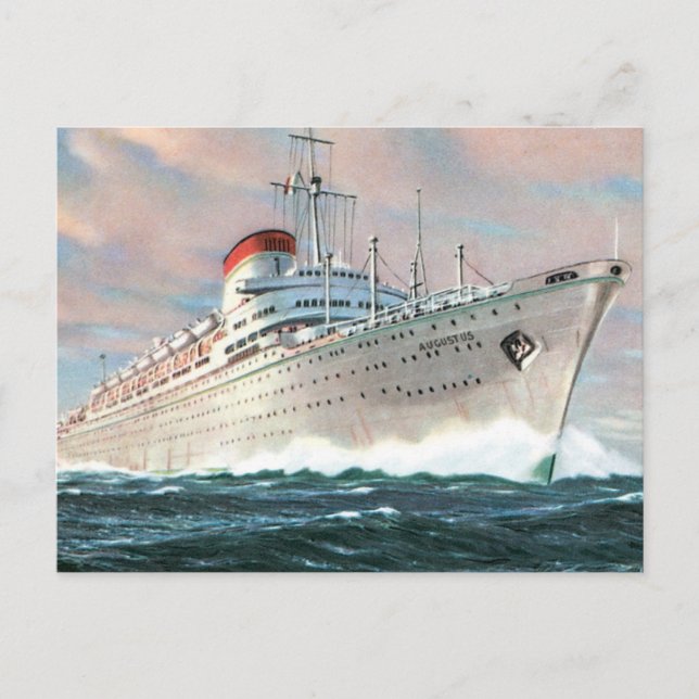 Italian Line's Augustus Postcard (Front)