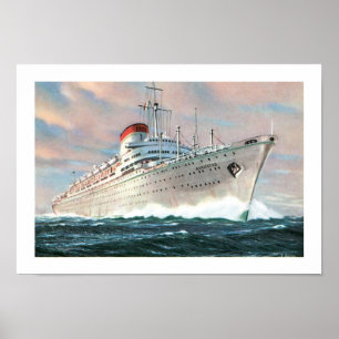 Italian Line's Augustus Poster