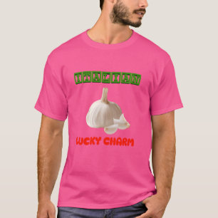 Italian Lucky Garlic,Italian Colours Funny Saying T-Shirt