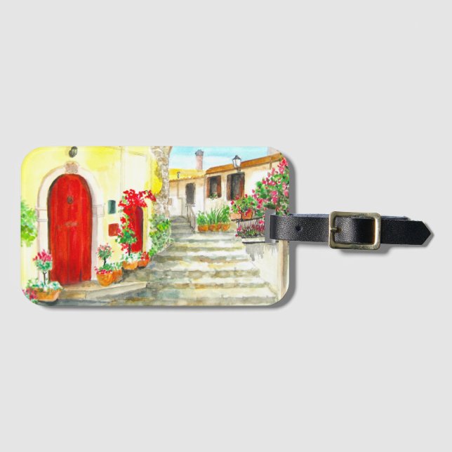 Italian Luggage Tag, Italy Tag (Front Horizontal)