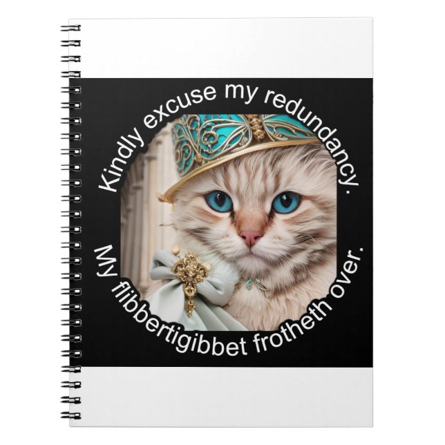 Italian Luxury Cat: Willow Notebook (Front)