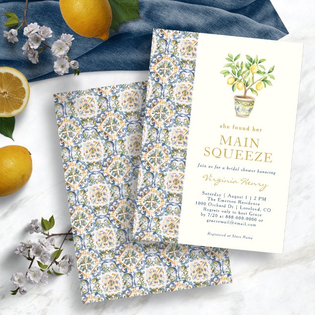 Italian Main Squeeze Bridal Shower Invitation (Italian Main Squeeze Bridal Shower Invitation
)