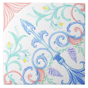 Italian Majolica Fruit Tile