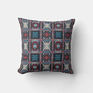 Italian majolica, Mediterranean floral embroidery. Cushion