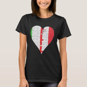 Italian Maltese Flag Heart T-Shirt