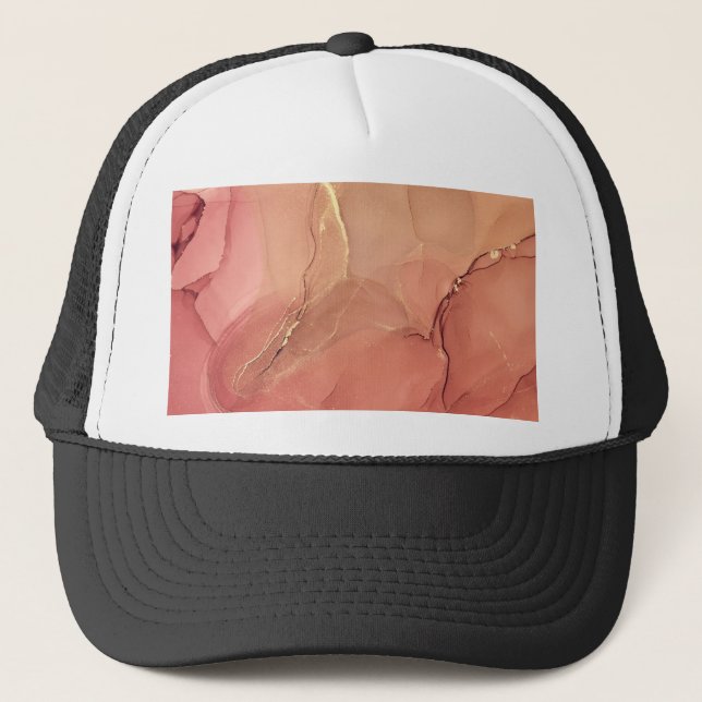 italian marble trucker hat (Front)