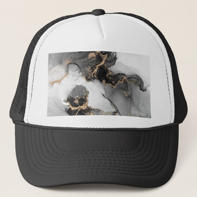 italian marble trucker hat (Front)