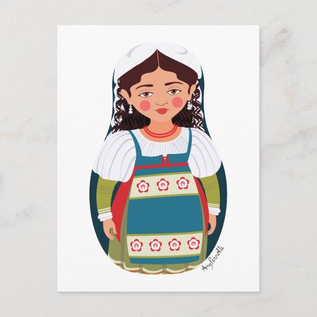 Italian Matryoshka Postcard (Front)