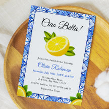 Italian Mediterranean Ciao Bella Bridal Shower