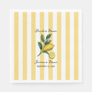 Italian Mediterranean Citrus Lemon Orange Wedding Napkin