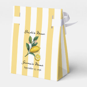 Italian Mediterranean Citrus Lemon Wedding Favour Box