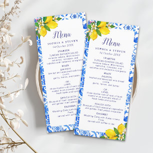 Italian Meditterranean Tiles Wedding Programme
