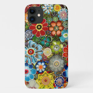 Italian Millefiori Glass Flowers  iPhone 11 Case