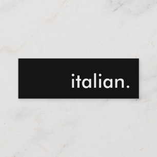italian. mini business card