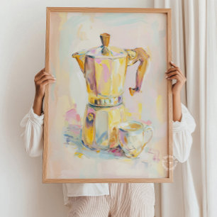 Italian Moka Coffe Espresso Kitchen Wall Art Print