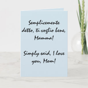 Italian Mother's Day Card