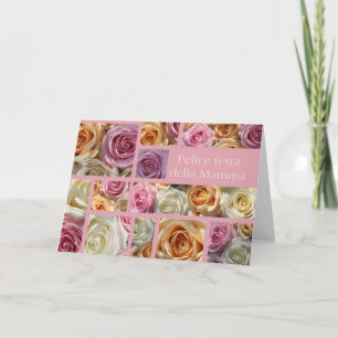 italian mother's day pastel rose collage card