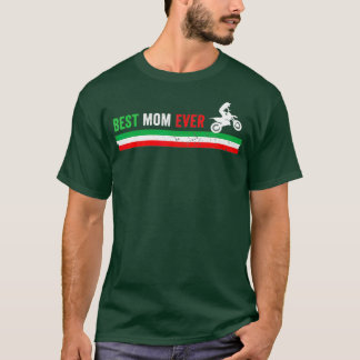 Italian Motocross Mum Dirt Biking Italy Flag T-Shirt