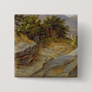 Italian Mountain Landscape, c.1824 15 Cm Square Badge
