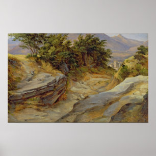 Italian Mountain Landscape, c.1824 Poster