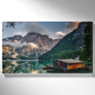 Italian Mountains Lake Landscape Photo Name Tag