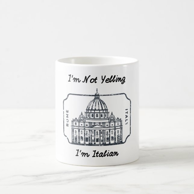 Italian MUG Great for coffee, tea, and hot drinks (Center)