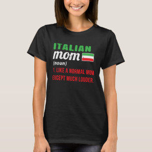 Italian Mum Hand Gesture Italy Colours Mama Joke L T-Shirt