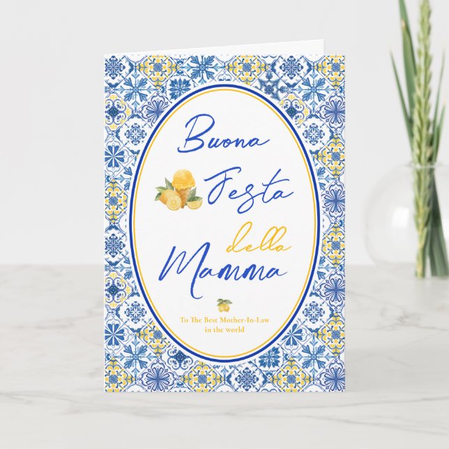 Italian Mum Mother in law Happy Mother's Day Card (Front)