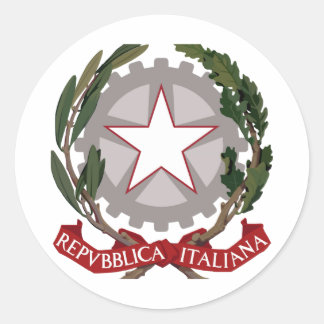 Italian National Emblem Classic Round Sticker