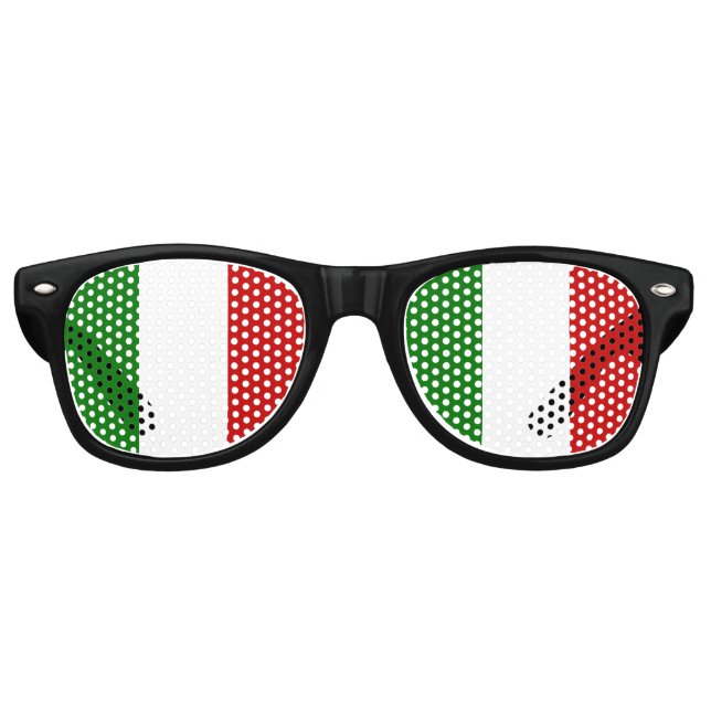 Italian National Flag Retro Sunglasses (Front)