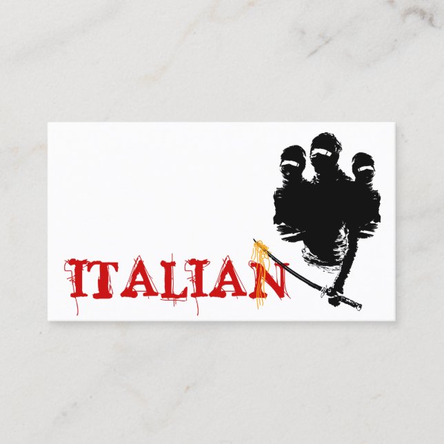 italian ninja noodles business card (Front)
