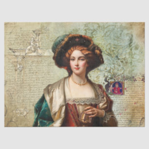 Italian Noblewoman and Letters Tissue Paper