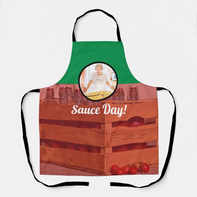 Italian Nonna Photo Sauce Day  Apron (Front)