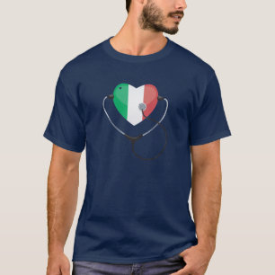 Italian Nurse Doctor National Flag Colors Of Italy T-Shirt