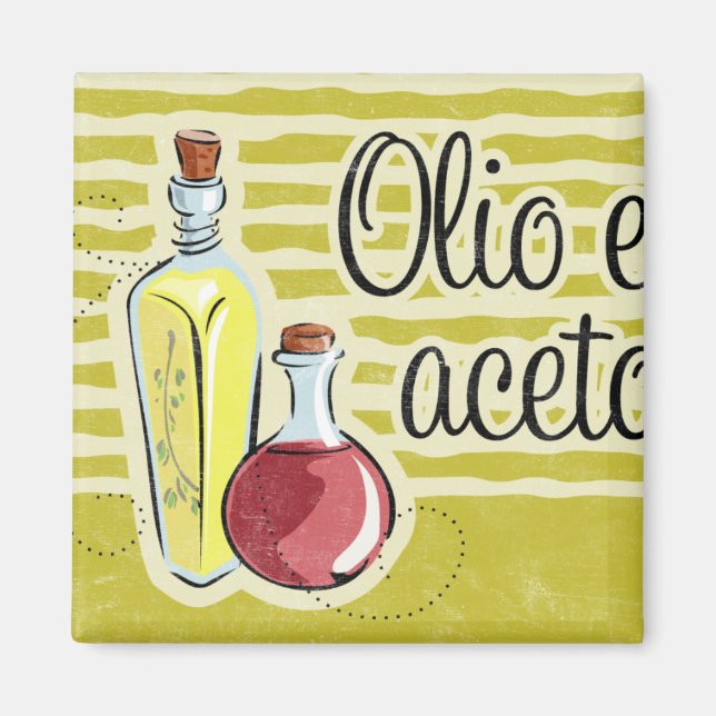 Italian Oil & Vinegar Kitchen Magnet (Front)
