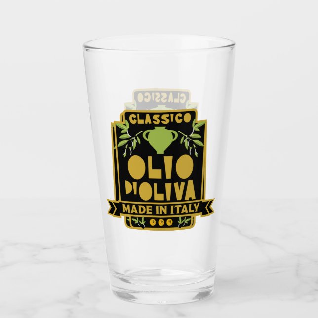  Italian Olive Oil Cooking Glass (Front)