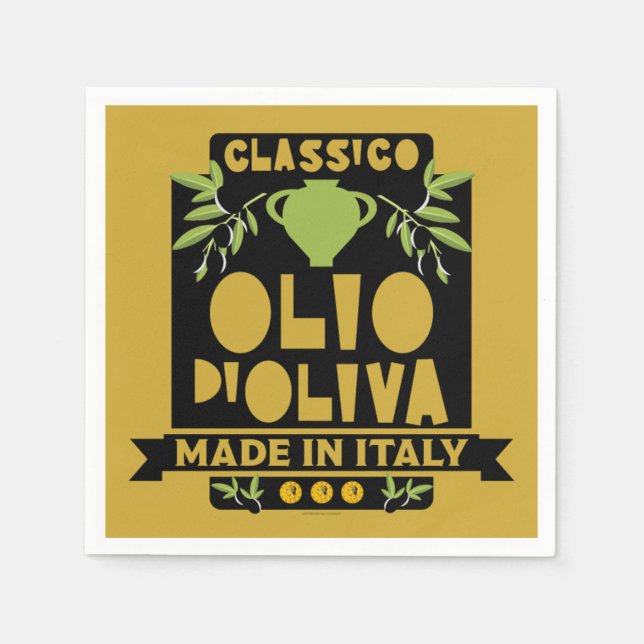  Italian Olive Oil Cooking Napkin (Front)