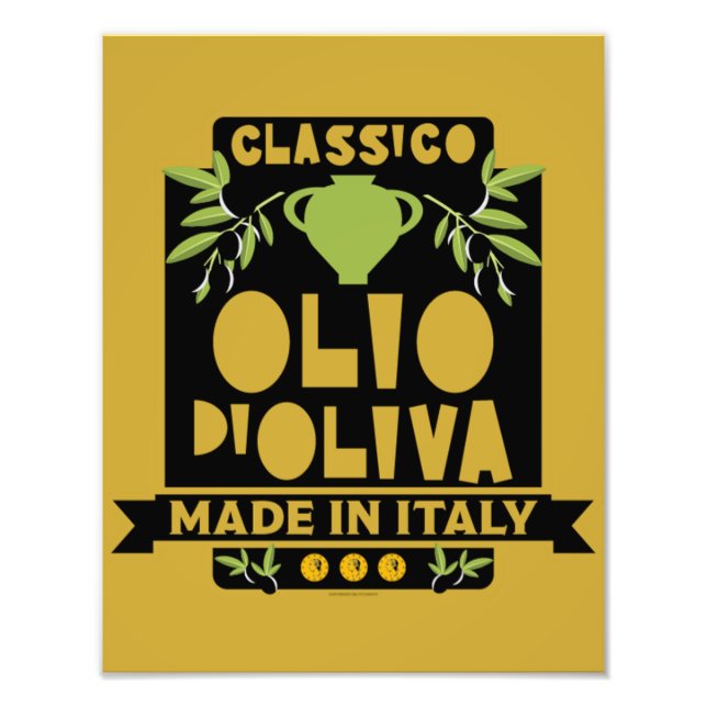  Italian Olive Oil Cooking Photo Print (Front)