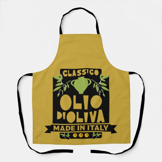 Italian Olive Oil Wall Art Apron (Front)