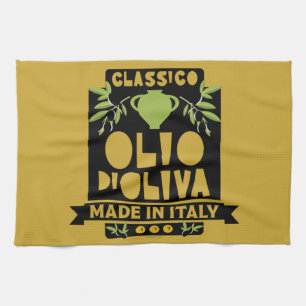 Italian Olive Oil Wall Art Tea Towel