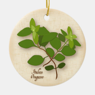 Italian Oregano Herb Ceramic Ornament
