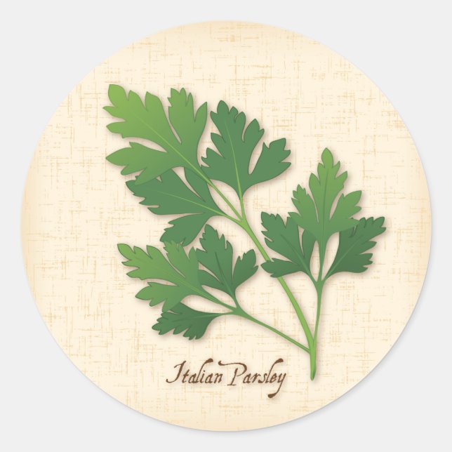 Italian Parsley Round Sticker (Front)
