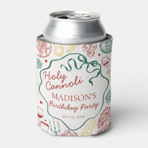 Italian Pasta Holy Cannoli Birthday Party Favor Can Cooler
