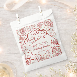 Italian Pasta Holy Cannoli Birthday Party Favour Bags