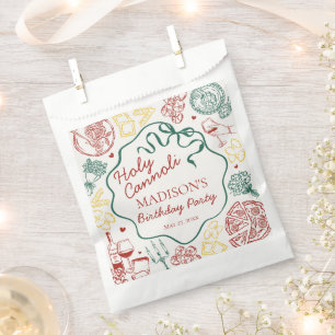 Italian Pasta Holy Cannoli Birthday Party Favour Bags