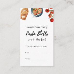 Italian Pasta Shells Guessing Game That's Amore Enclosure Card