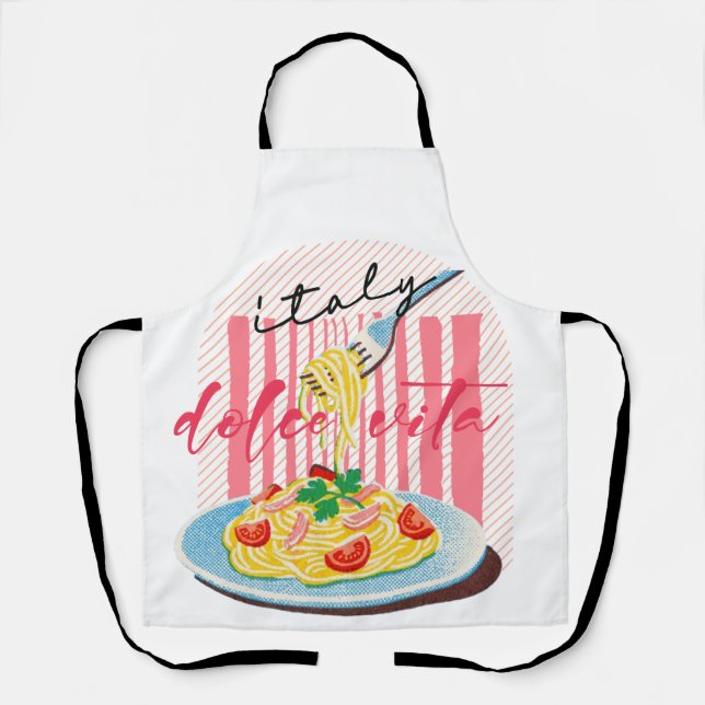 Italian Pasta Spaghettis  Apron (Front)
